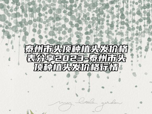 泰州市頭頂種植頭發(fā)價格表分享2023-泰州市頭頂種植頭發(fā)價格行情