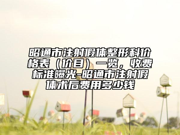 昭通市注射假體整形科價格表（價目）一覽，收費標準曝光-昭通市注射假體術后費用多少錢