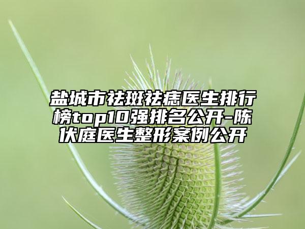 鹽城市祛斑祛痣醫(yī)生排行榜top10強排名公開-陳伏庭醫(yī)生整形案例公開