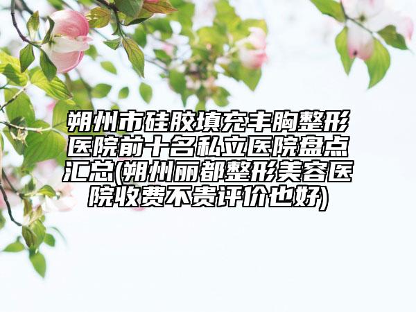 朔州市硅膠填充豐胸整形醫(yī)院前十名私立醫(yī)院盤點(diǎn)匯總(朔州麗都整形美容醫(yī)院收費(fèi)不貴評(píng)價(jià)也好)