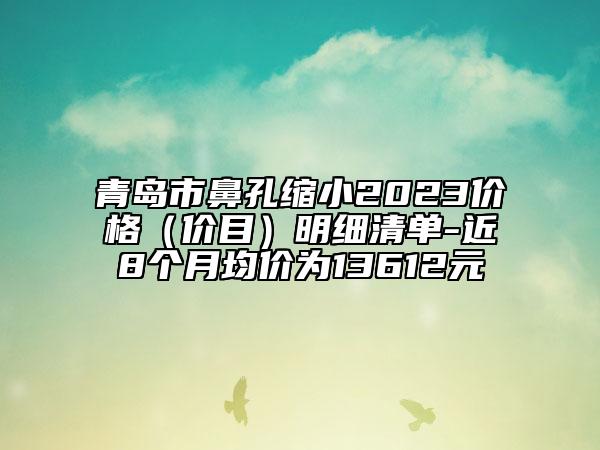 青島市鼻孔縮小2023價格（價目）明細(xì)清單-近8個月均價為13612元
