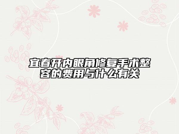 宜春開(kāi)內(nèi)眼角修復(fù)手術(shù)整容的費(fèi)用與什么有關(guān)