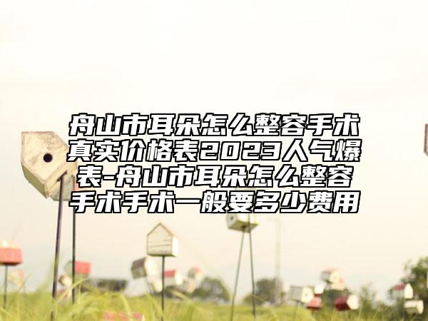 舟山市耳朵怎么整容手術(shù)真實(shí)價(jià)格表2023人氣爆表-舟山市耳朵怎么整容手術(shù)手術(shù)一般要多少費(fèi)用