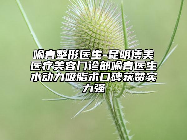 喻青整形醫(yī)生-昆明博美醫(yī)療美容門診部喻青醫(yī)生水動力吸脂術口碑獲贊實力強