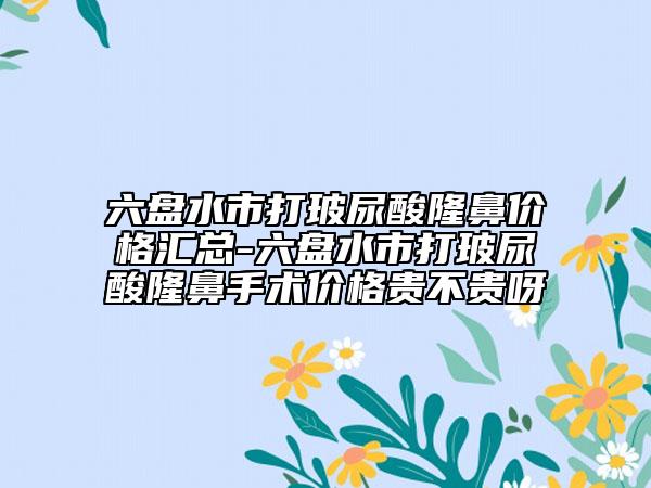 六盤水市打玻尿酸隆鼻價(jià)格匯總-六盤水市打玻尿酸隆鼻手術(shù)價(jià)格貴不貴呀
