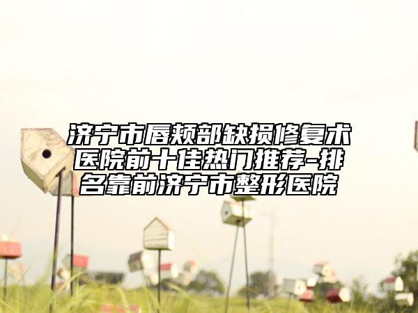 濟(jì)寧市唇頰部缺損修復(fù)術(shù)醫(yī)院前十佳熱門(mén)推薦-排名靠前濟(jì)寧市整形醫(yī)院