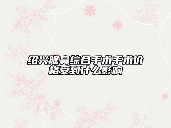 紹興隆鼻綜合手術手術價格受到什么影響