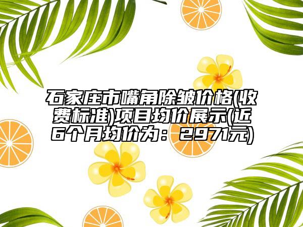 石家莊市嘴角除皺價(jià)格(收費(fèi)標(biāo)準(zhǔn))項(xiàng)目均價(jià)展示(近6個(gè)月均價(jià)為：2971元)