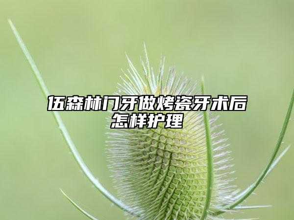 伍森林門牙做烤瓷牙術(shù)后怎樣護理