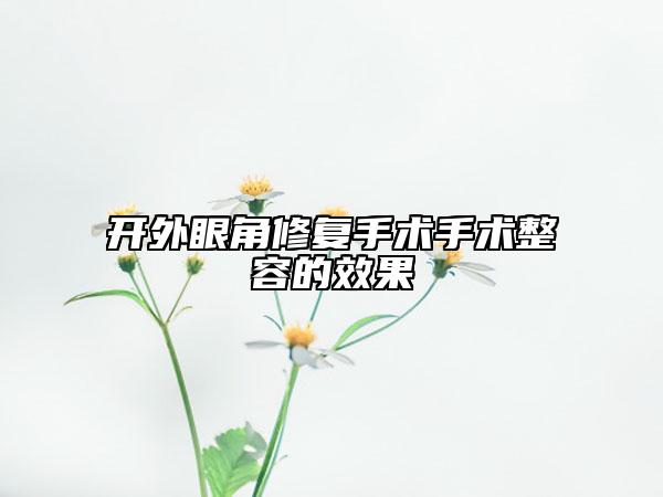 開外眼角修復(fù)手術(shù)手術(shù)整容的效果