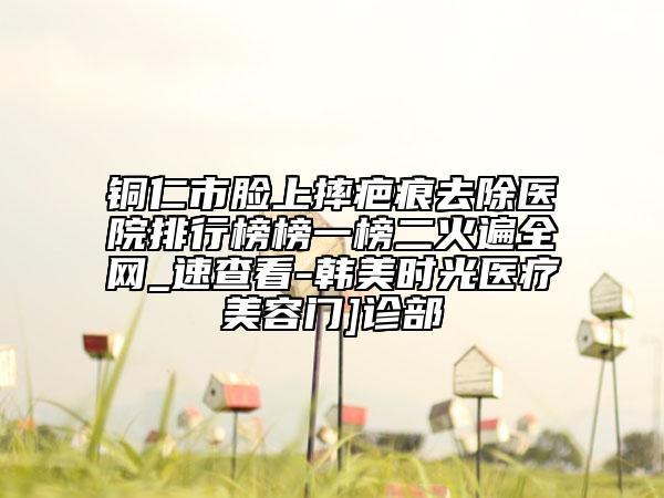 銅仁市臉上摔疤痕去除醫(yī)院排行榜榜一榜二火遍全網(wǎng)_速查看-韓美時光醫(yī)療美容門]診部