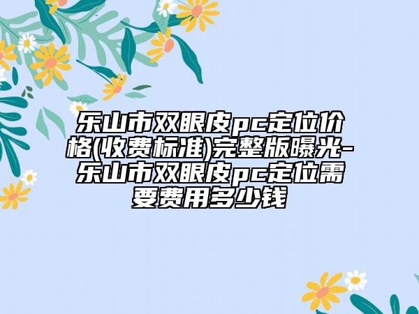 樂山市雙眼皮pc定位價格(收費標(biāo)準(zhǔn))完整版曝光-樂山市雙眼皮pc定位需要費用多少錢
