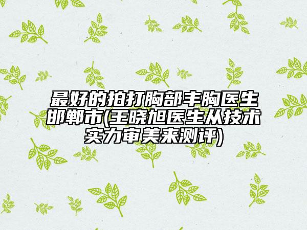 最好的拍打胸部豐胸醫(yī)生邯鄲市(王曉旭醫(yī)生從技術(shù)實(shí)力審美來測評)