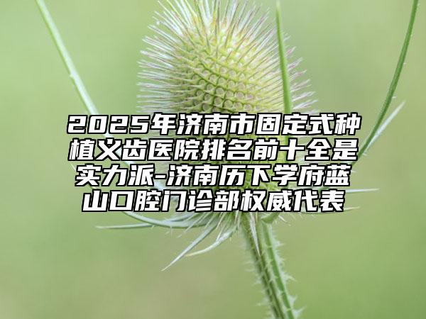 2025年濟南市固定式種植義齒醫(yī)院排名前十全是實力派-濟南歷下學(xué)府藍山口腔門診部權(quán)威代表