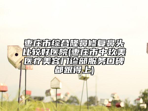 棗莊市綜合隆鼻修復鼻頭比較好醫(yī)院(棗莊市中玖美醫(yī)療美容門診部服務口碑都跟得上)