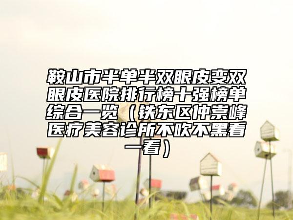 鞍山市半單半雙眼皮變雙眼皮醫(yī)院排行榜十強榜單綜合一覽（鐵東區(qū)仲崇峰醫(yī)療美容診所不吹不黑看一看）