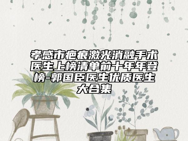 孝感市疤痕激光消融手術(shù)醫(yī)生上榜清單前十年年登榜-郭國臣醫(yī)生優(yōu)質(zhì)醫(yī)生大合集