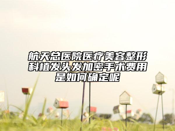 航天總醫(yī)院醫(yī)療美容整形科植發(fā)頭發(fā)加密手術費用是如何確定呢