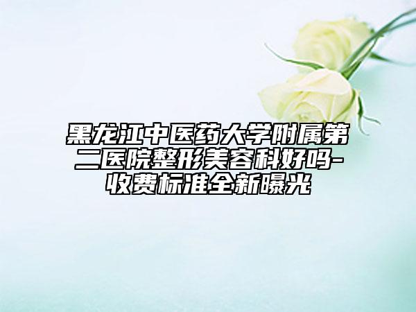黑龍江中醫(yī)藥大學附屬第二醫(yī)院整形美容科好嗎-收費標準全新曝光