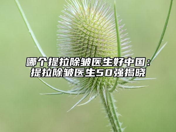 哪個提拉除皺醫(yī)生好中國：提拉除皺醫(yī)生50強揭曉