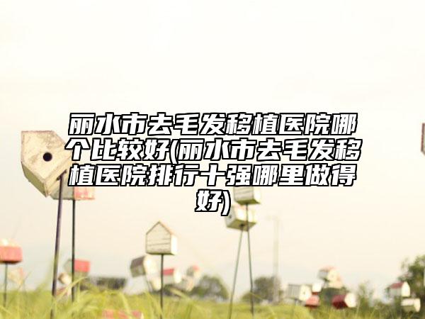 麗水市去毛發(fā)移植醫(yī)院哪個比較好(麗水市去毛發(fā)移植醫(yī)院排行十強哪里做得好)