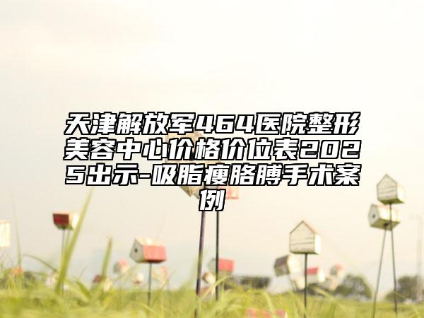 天津解放軍464醫(yī)院整形美容中心價格價位表2025出示-吸脂瘦胳膊手術(shù)案例
