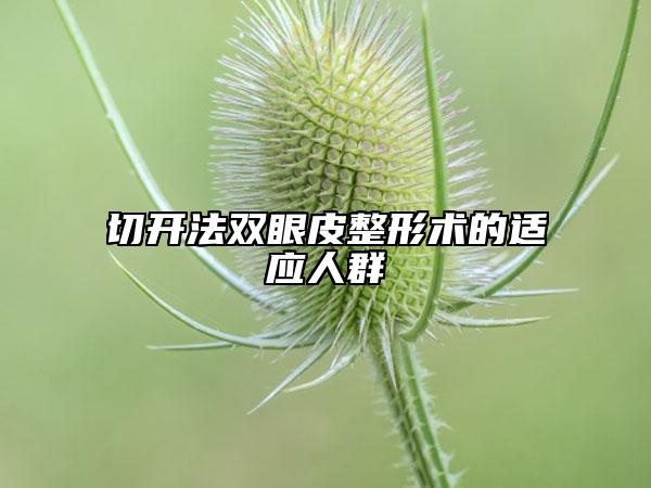切開法雙眼皮整形術(shù)的適應(yīng)人群