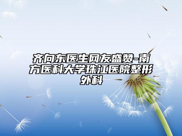 齊向東醫(yī)生網友盛贊-南方醫(yī)科大學珠江醫(yī)院整形外科